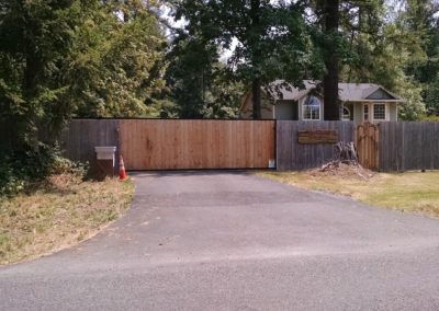 Residential Cantilever Gate with Cedar Fill