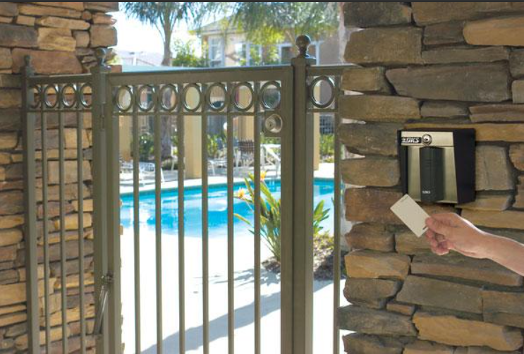 A key card access control system