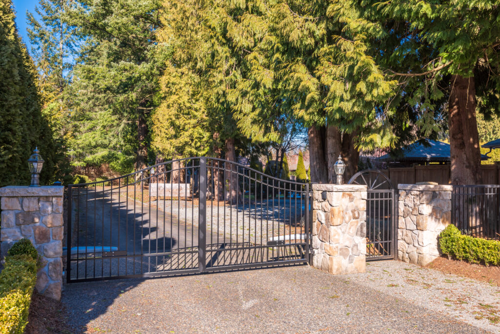 gated community security features at a housing community
