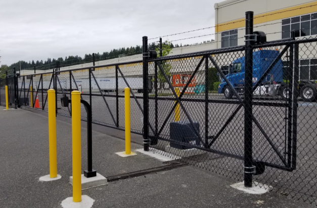 automatic gate outside of a business | automated gate access control